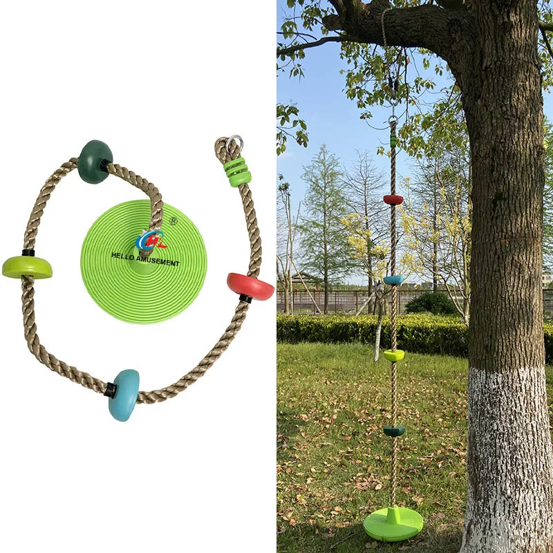 Climbing the big disc swing 17