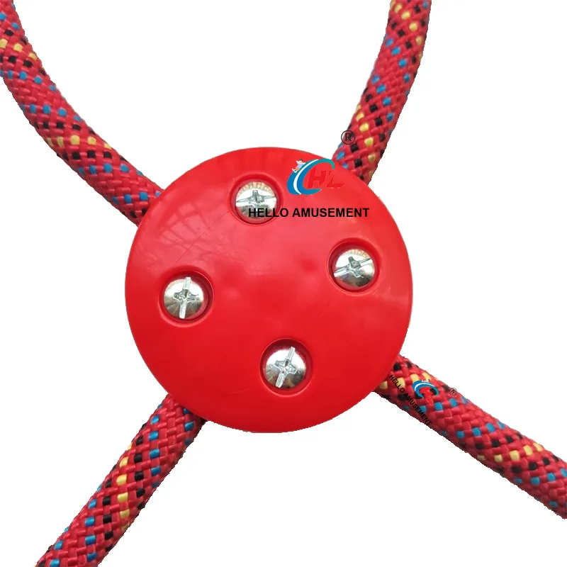 Kids playground rope plastic cross climbing net X connector 1