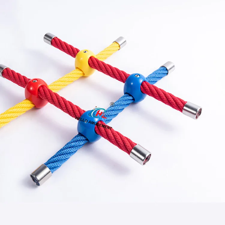 Plastic One-piece Colorful Cross Buckle Climbing Rope Net Connector for 14mm or 16mm Rope 1