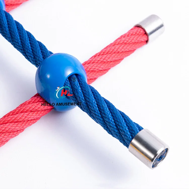 Plastic One-piece Colorful Cross Buckle Climbing Rope Net Connector for 14mm or 16mm Rope 5