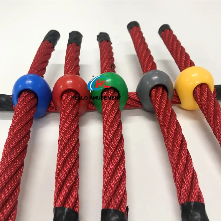 Plastic One-piece Colorful Cross Buckle Climbing Rope Net Connector for 14mm or 16mm Rope 7