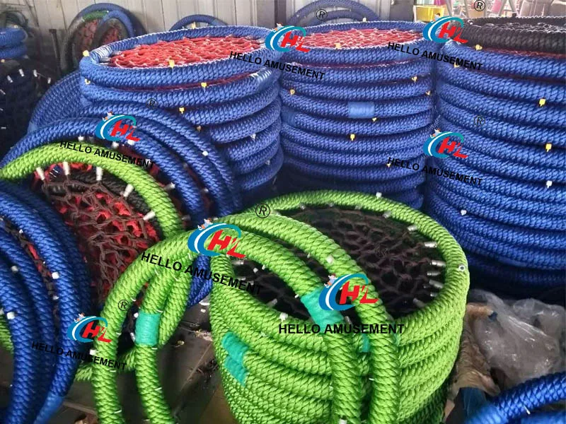 Soft Material 3-strand 22 mm Outdoor Playground Swing Winding Ropes 5