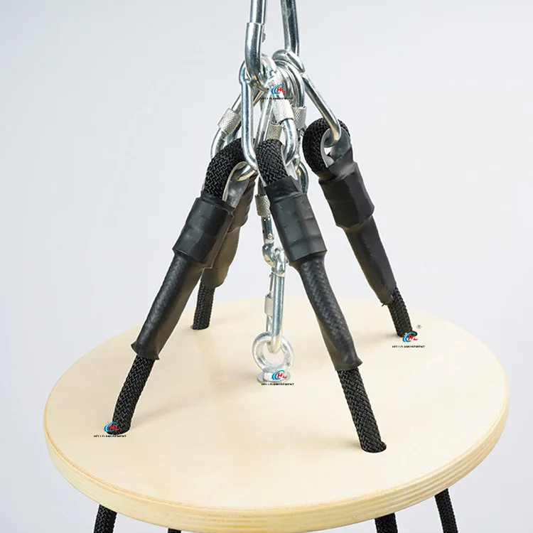 U-shaped wooden curved swing 07