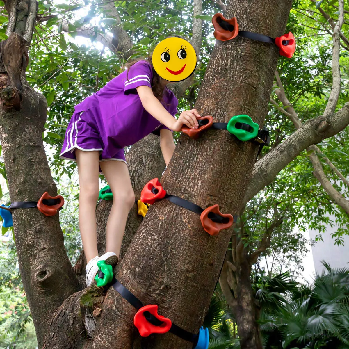 tree climbing set with straps