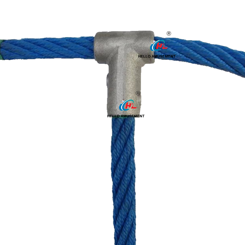 16 mm T-bar climbing rope net connecting aluminum fasteners 14
