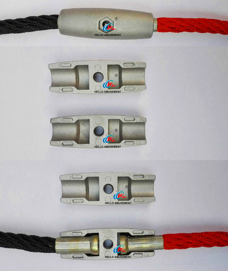 Climbing playground double section connector aluminum buckle 4