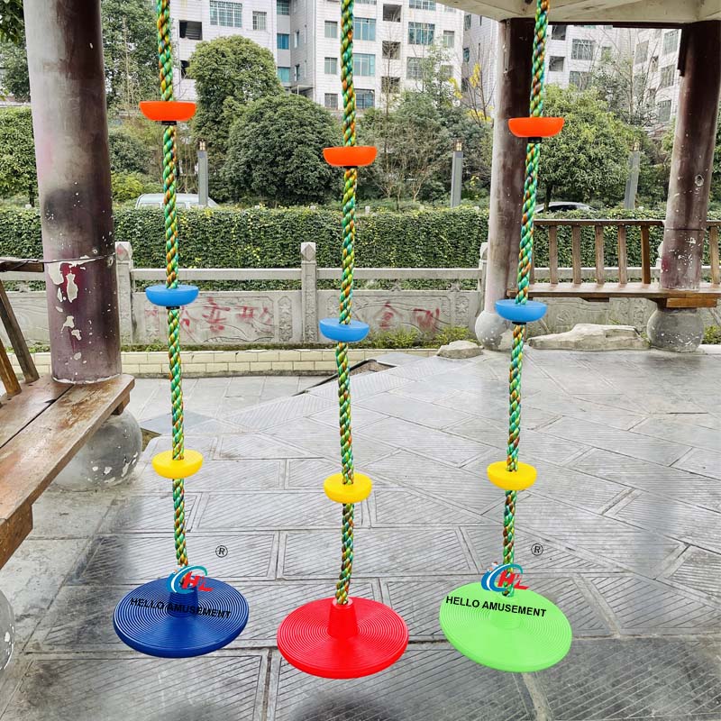Climbing the big disc swing 18