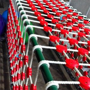 Kids playground rope plastic cross climbing net X connector 5