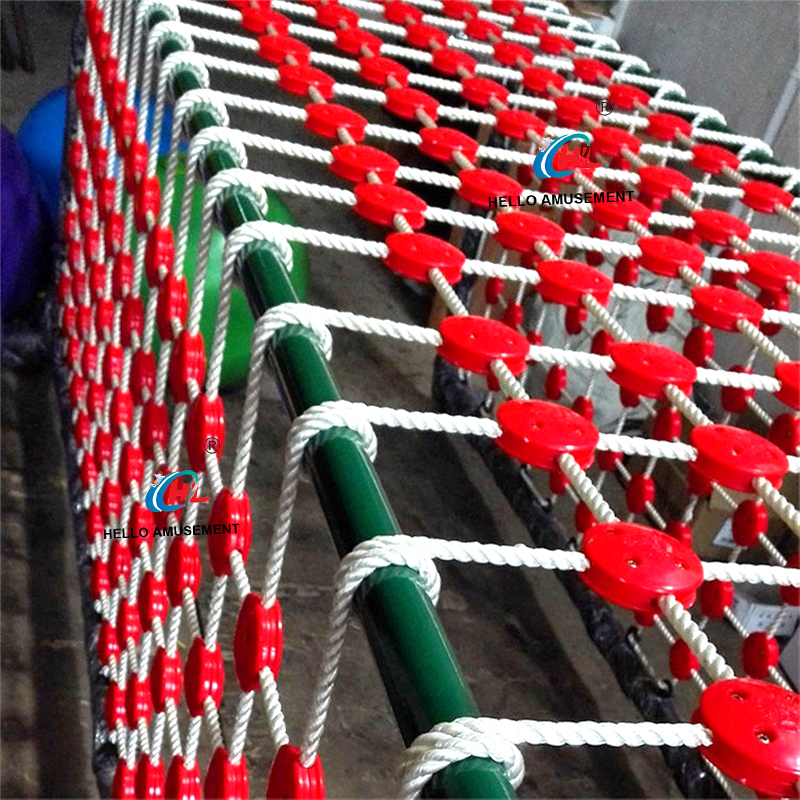 Kids playground rope plastic cross climbing net X connector 5