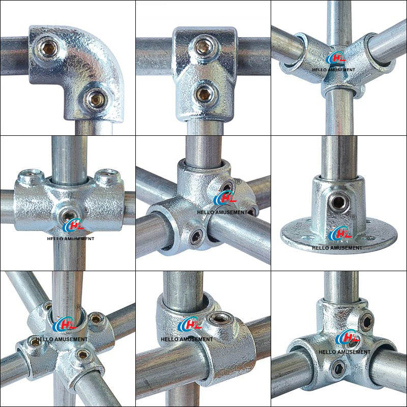 Naughty castle steel pipe round pipe connectors protective fence around the connection accessories 12