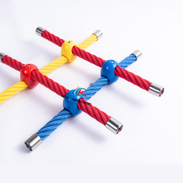 Plastic One-piece Colorful Cross Buckle Climbing Rope Net Connector for 14mm or 16mm Rope 1