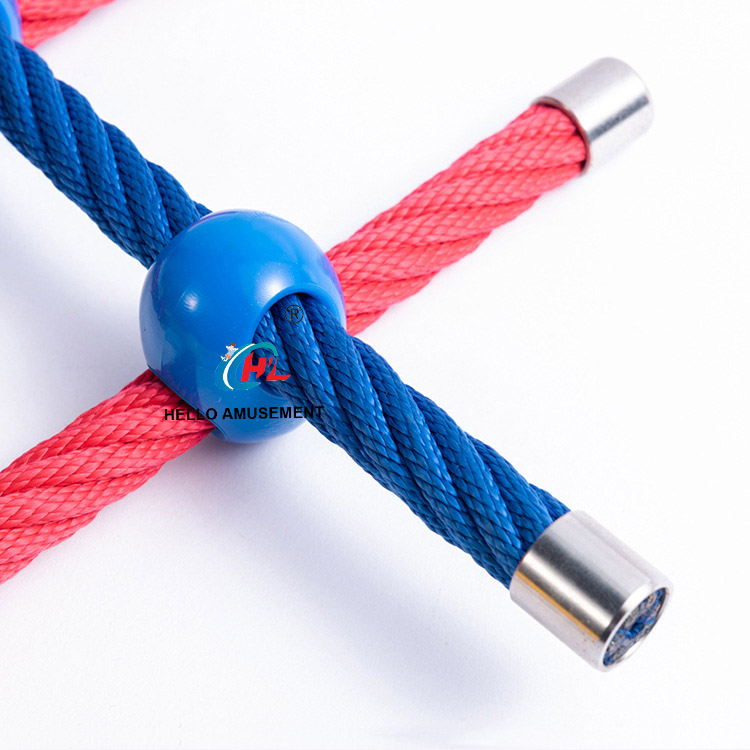 Plastic One-piece Colorful Cross Buckle Climbing Rope Net Connector for 14mm or 16mm Rope 5