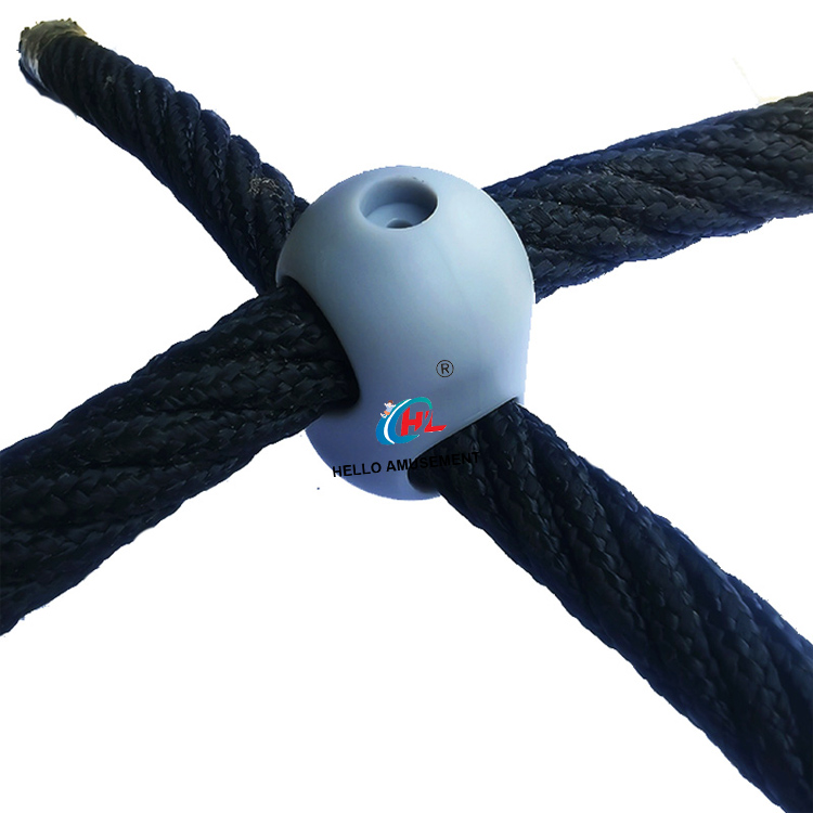 Plastic One-piece Colorful Cross Buckle Climbing Rope Net Connector for 14mm or 16mm Rope 8
