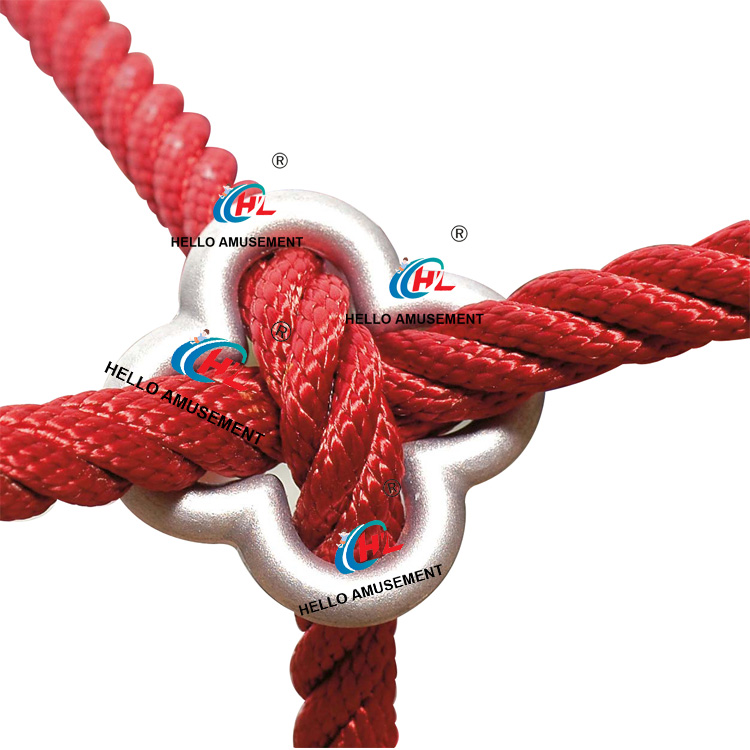 Plum Shaped Rope Net Metal Fittings For Playground 5