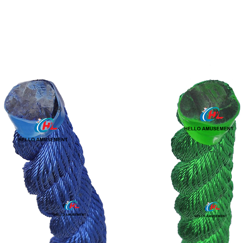Soft Material 3-strand 22 mm Outdoor Playground Swing Winding Ropes 1