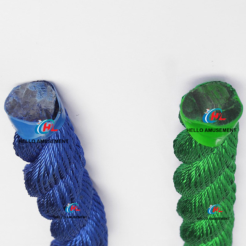 Soft Material 3-strand 22 mm Outdoor Playground Swing Winding Ropes 2