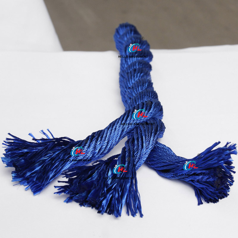 Soft Material 3-strand 22 mm Outdoor Playground Swing Winding Ropes 3