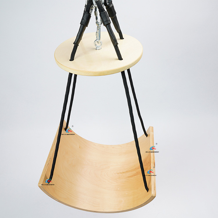 U-shaped wooden curved swing 03