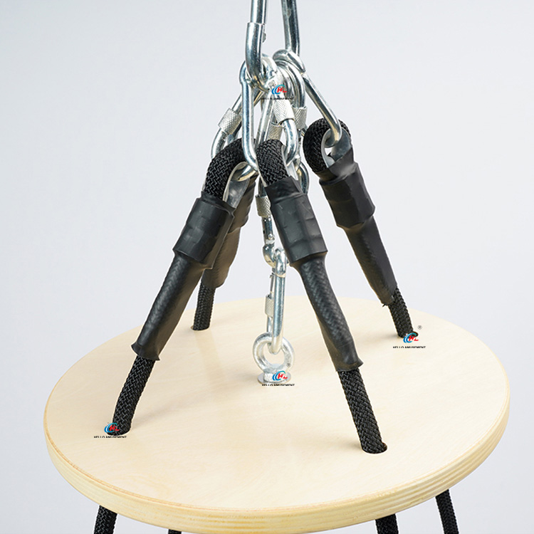 U-shaped wooden curved swing 07
