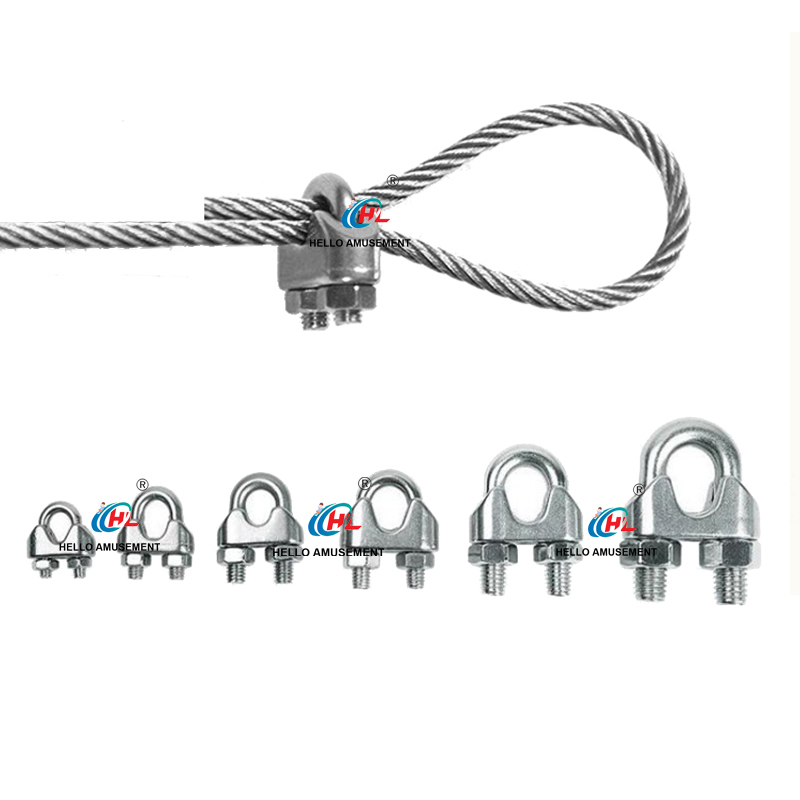 Wire rope chuck U-shaped clamp