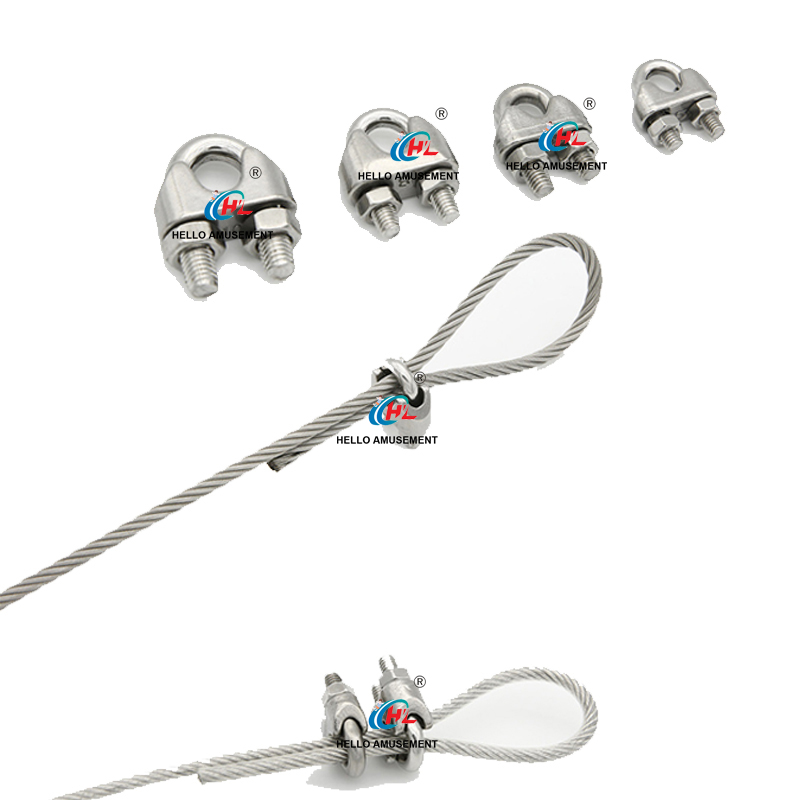 Wire rope chuck U-shaped clamp 15