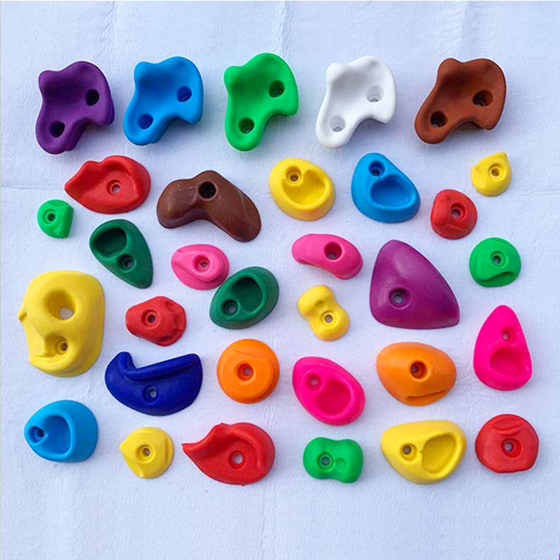 outdoor playground rock climbing holds